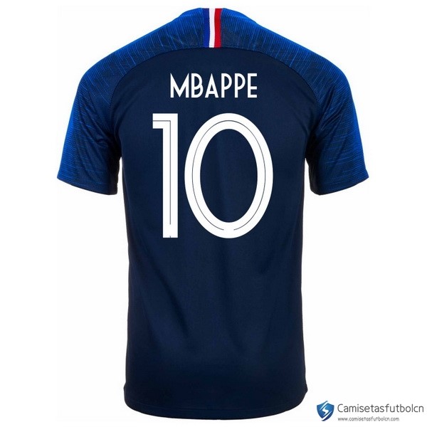 Camiseta Seleccion Francia Primera equipo Mbappe 2018 Azul